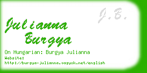 julianna burgya business card